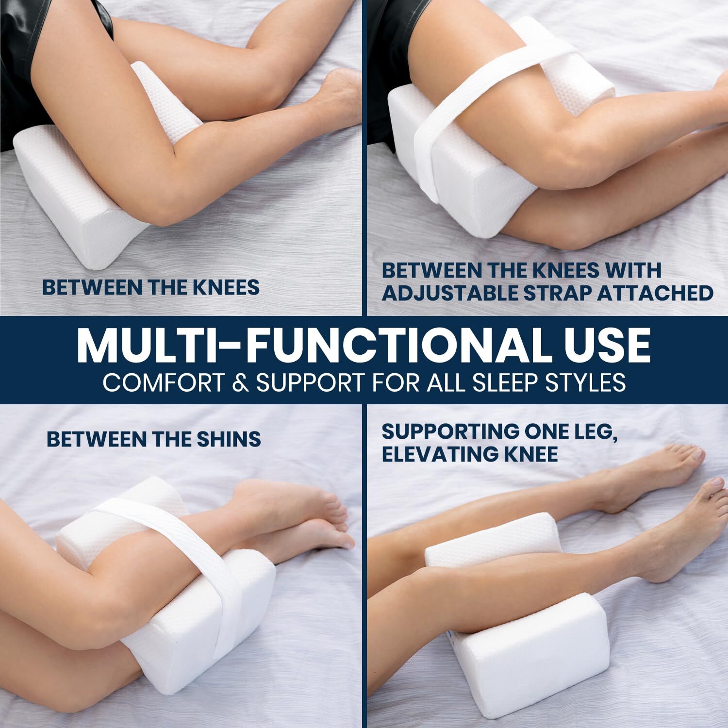SpineAlign™ Orthopedic Memory Foam Knee Pillow